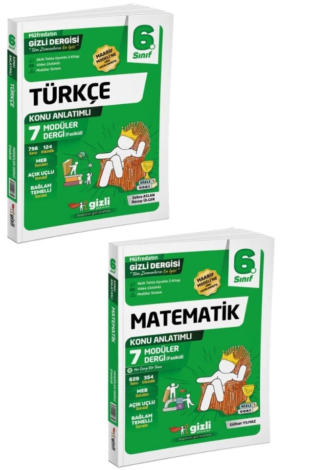 Gizli Yayınları 6. Sınıf Türkçe Matematik Fasikül Seti
