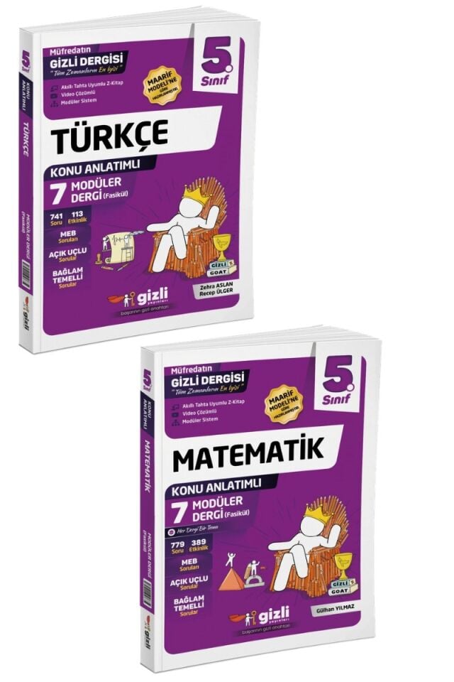 Gizli Yayınları 5.Sınıf Türkçe Matematik Fasikül Seti