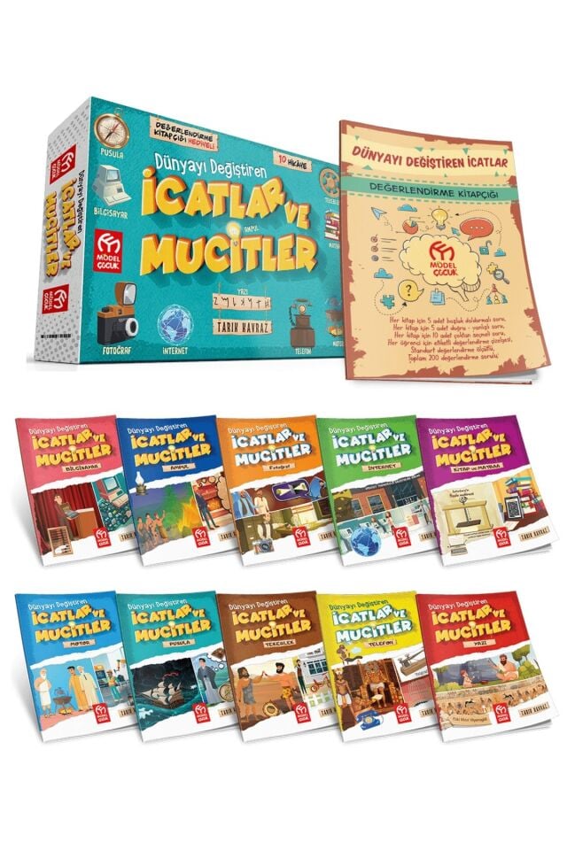 Model Çocuk 4 lü Hikaye Seti (Türkçe Köyü + Fen Köyü + Fen Köyü Büyüyor + İcatlar ve Mucitler - 40 Kitap)
