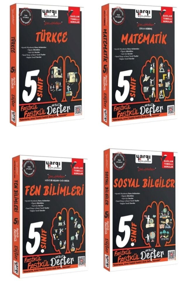 5. Sınıf Türkçe Matematik Fen Bilimleri Sosyal Bilgiler Fasikül Defter Seti