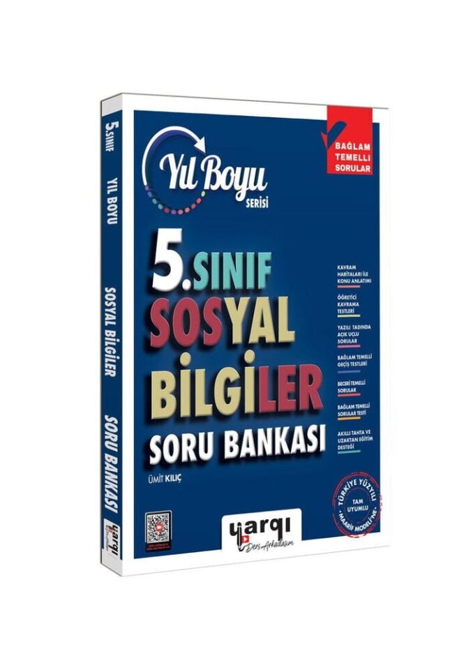 Yargı Ders Arkadaşım 5.Sınıf Sosyal Bilgiler Yıl Boyu Soru Bankası