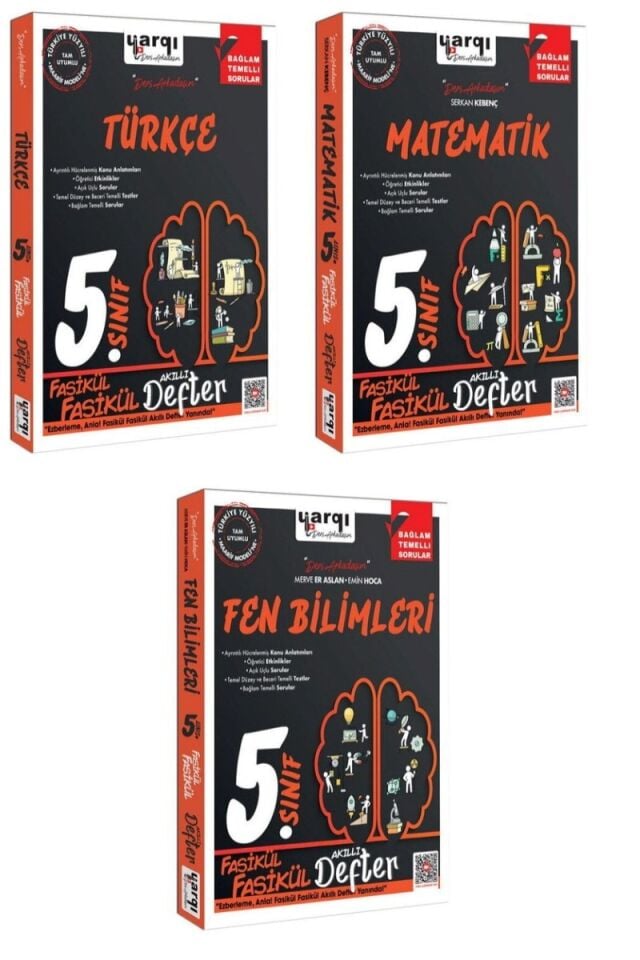 5. Sınıf Türkçe Matematik Fen Bilimleri Fasikül Defter Seti