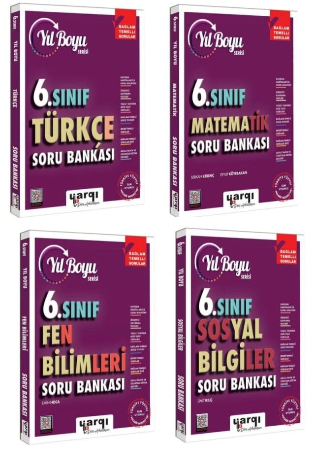 Yargı Yayınları 6. Sınıf Türkçe Matematik Fen Bilimleri Sosyal Bilgiler Soru Bankası Seti