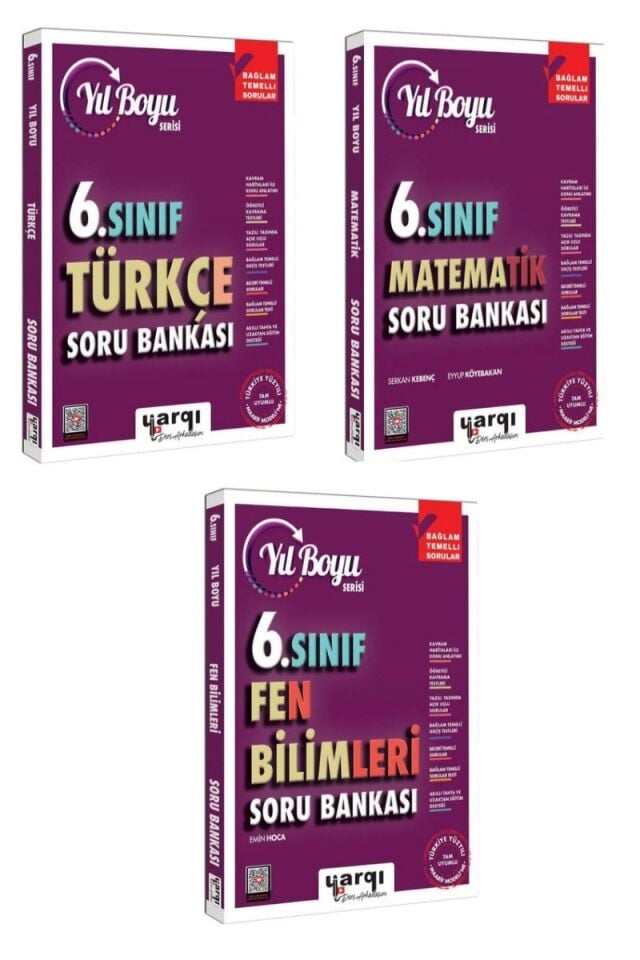 Yargı Yayınları 6. Sınıf Türkçe Matematik Fen Bilimleri Soru Bankası Seti