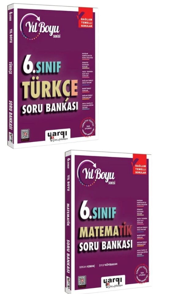 Yargı Yayınları 6. Sınıf Türkçe Matematik Soru Bankası Seti