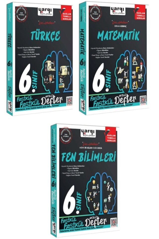 6. Sınıf Türkçe Matematik Fen Bilimleri Fasikül Defter Seti