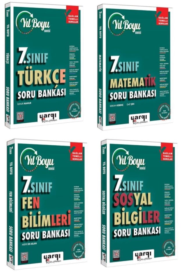 Yargı Yayınları 7. Sınıf Türkçe Matematik Fen Bilimleri Sosyal Bilgiler Soru Bankası Seti
