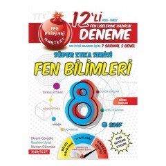 Nartest Yayınları 8. Sınıf Nar Fen Bilimleri 12 Deneme Sınavı (7 Sarmal + 5 Genel)