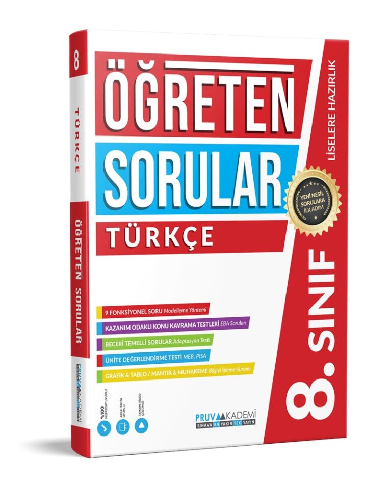 Pruva Akademi 8. Sınıf Türkçe Öğreten Sorular