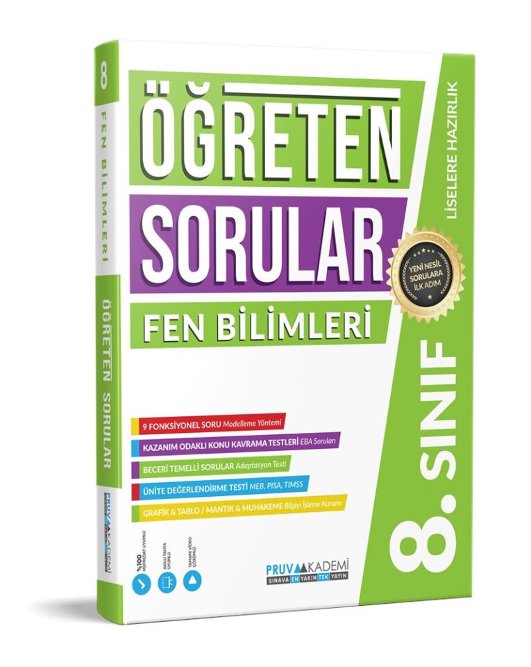 Pruva Akademi 8. Sınıf Fen Bilimleri Öğreten Sorular