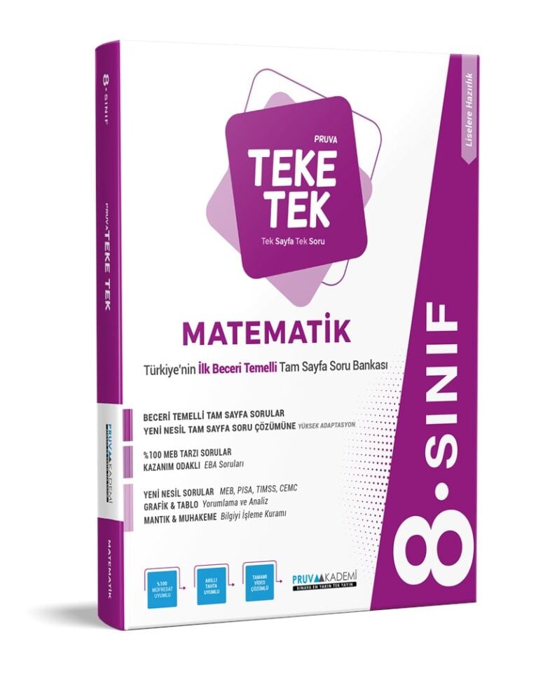 Pruva Akademi 8. Sınıf Matematik Teke Tek