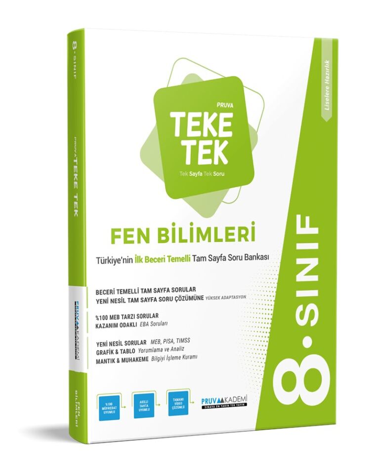 Pruva Akademi 8. Sınıf Fen Bilimleri Teke Tek