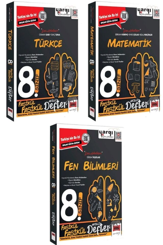 8. Sınıf Lgs Türkçe Matematik Fen Bilimleri  Fasikül Defter Seti