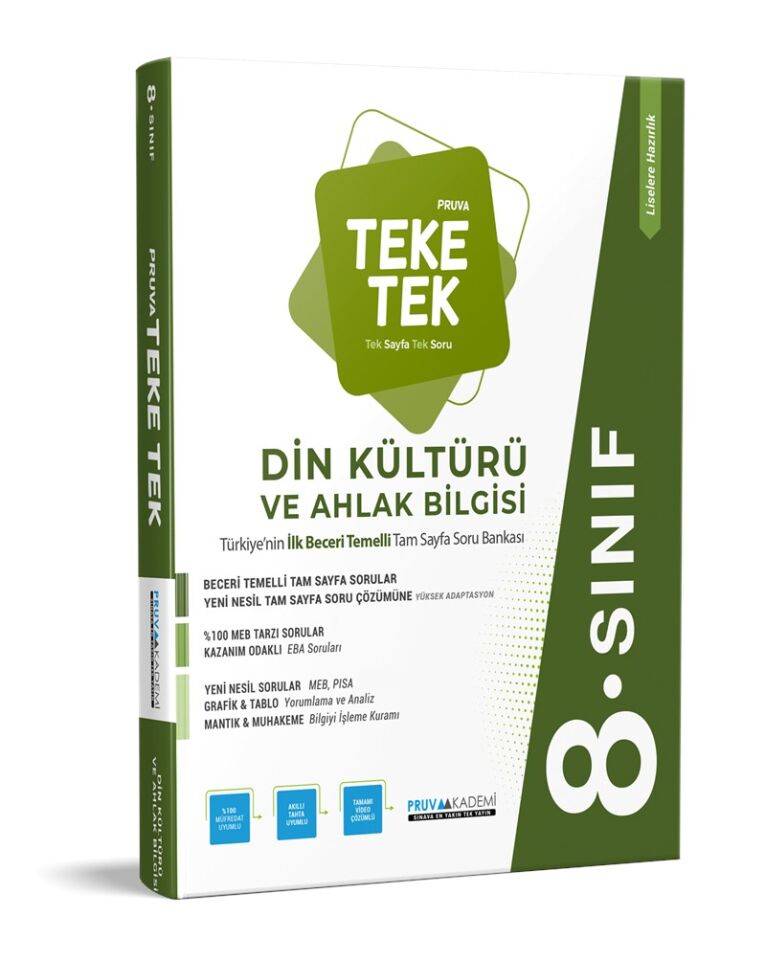 Pruva Akademi 8. Sınıf Din Kültürü Teke Tek