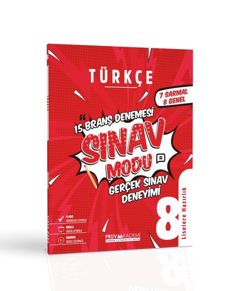 Pruva Akademi 8. Sınıf Türkçe Sınav Modu Deneme