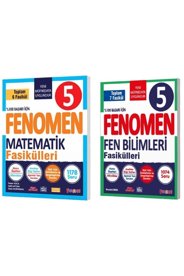 Kurmay Fenomen 5 Sınıf Seti Fasikülleri (Matematik ve Fen Bilimleri Fasikülleri 2 Kitap)