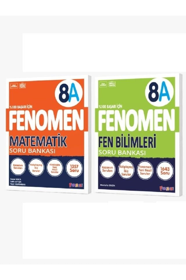 Kurmay Fenomen 8 Sınıf LGS Sayısal Seti (2 Kitap) (Matematik A Fen Bilimleri A )