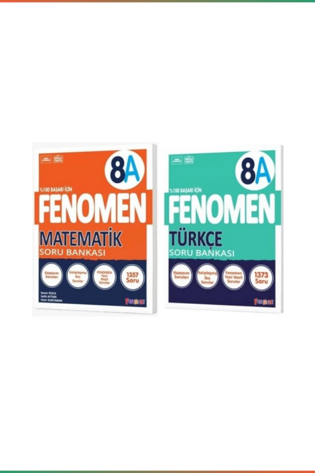 Kurmay Fenomen 8 Sınıf LGS Seti 8A Serisi Matematik ve Türkçe Soru Bankası Seti (2 Kitap