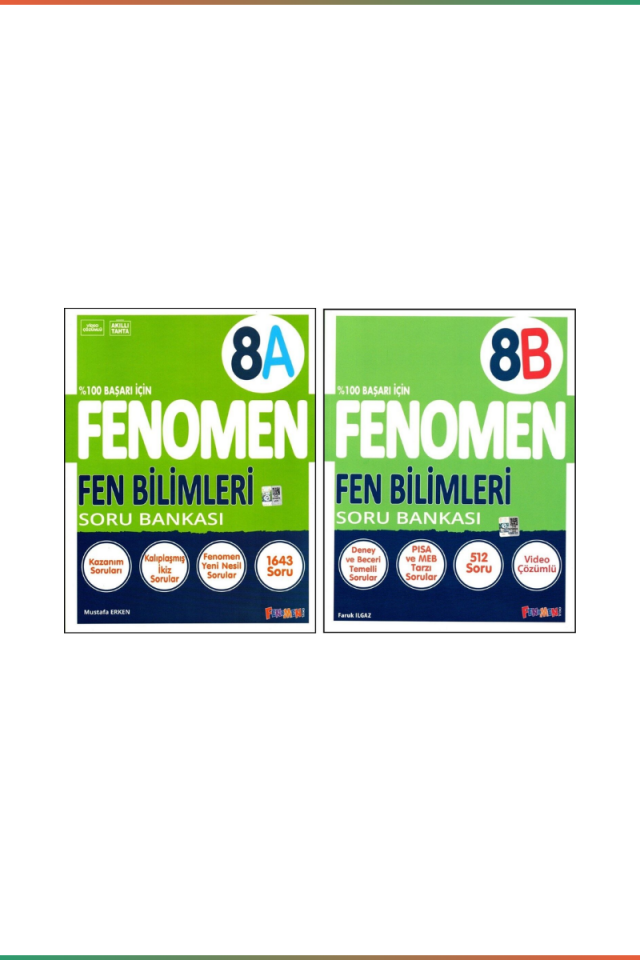 Kurmay Fenomen 8 Sınıf LGS Seti Fen Bilimleri Soru Bankası A ve B Serisi İkili Set
