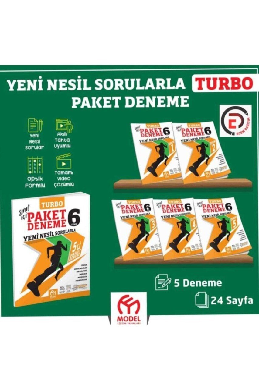 Model 6.sınıf Turbo Paket Deneme Yeni Nesil Sorularla