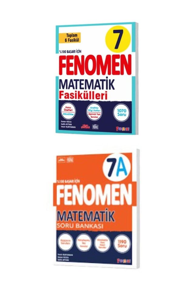 Kurmay 7. Sınıf Fenomen Matematik Seti 2 Kitap (Fasikül ve A Serisi)
