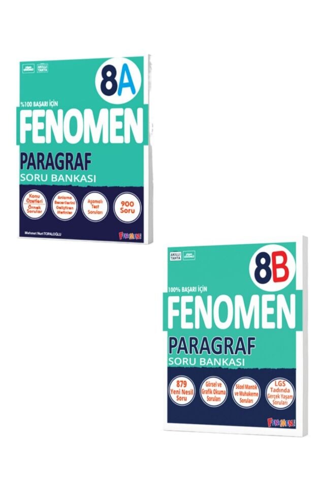 Kurmay 8. Sınıf Fenomen Paragraf Soru Bankası Seti 8A 8B