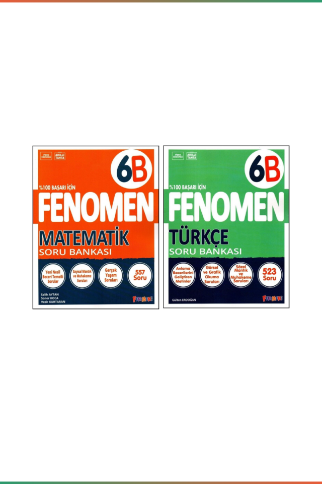 Kurmay 6. Sınıf Fenomen Soru Bankası Seti Türkçe Matematik 6B