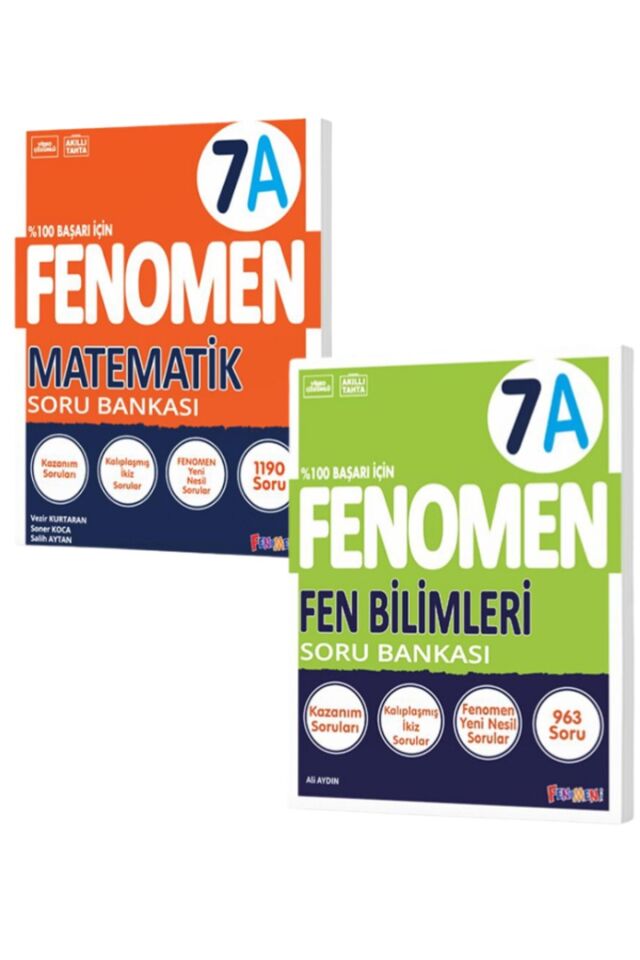 Kurmay 7. Sınıf Fenomen Soru Bankası Seti Matematik Fen 7A