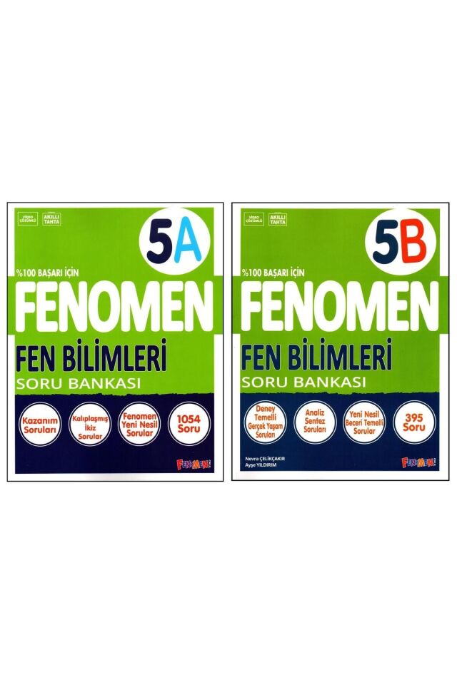 Kurmay 5. Sınıf Fenomen Soru Bankası Seti Fen Bilimleri 5A 5B