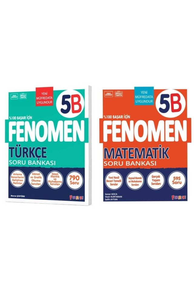 Kurmay 5. Sınıf Fenomen Soru Bankası Seti Türkçe Matematik 5B