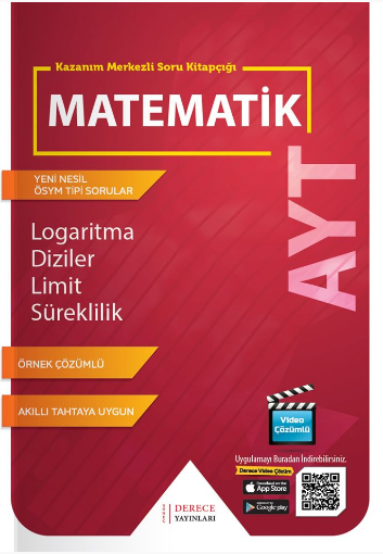 Sonuç Derece Yayınları AYT Matematik Logaritma Diziler Limit Süreklilik