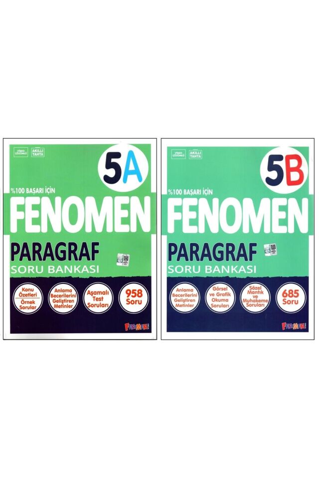 Kurmay 5. Sınıf Fenomen Paragraf Soru Bankası Seti 5A 5B