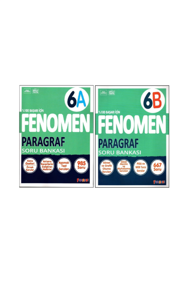 Kurmay 6. Sınıf Fenomen Paragraf Soru Bankası Seti 6A 6B