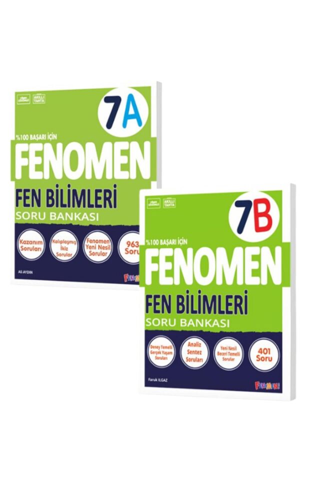 Kurmay Yayınları 7. Sınıf Fen Bilimleri Seti Fenomen (A ve B Soru Bankası Seti)