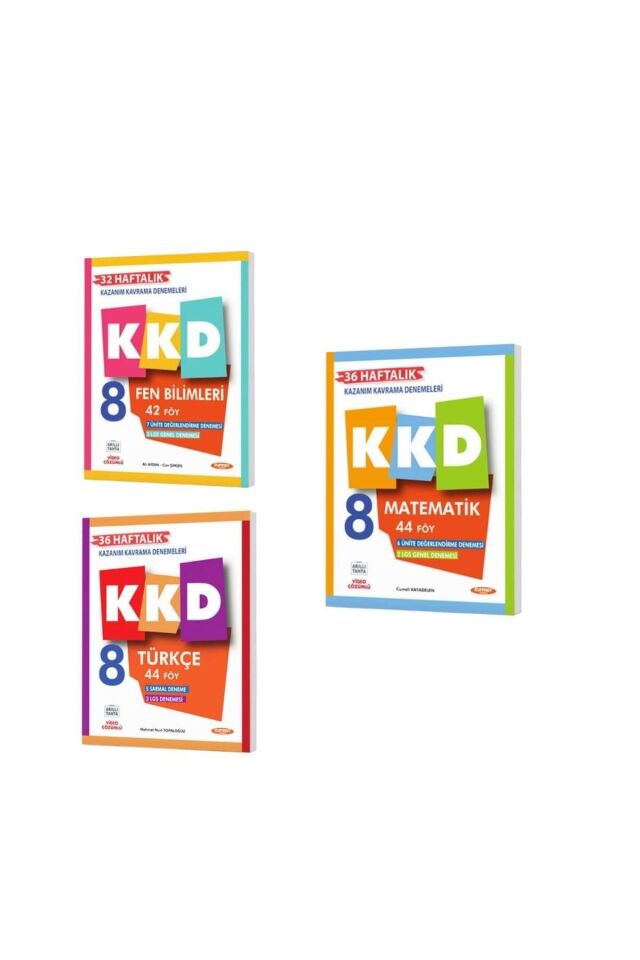 Kurmay Yayınları 8. Sınıf Deneme Seti KKD Matematik Fen Bilimleri Türkçe Haftalık Kazanım Kavrama Denemeler
