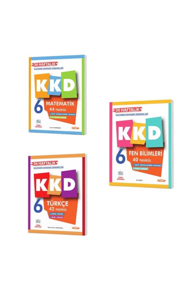 Kurmay Yayınları 6. Sınıf Deneme Seti KKD Matematik Fen Bilimleri Türkçe Haftalık Kazanım Kavrama Denemeleri