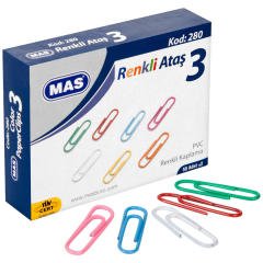 Mas 280 Oval Ataş 28 mm Pvc Kaplı 50'li