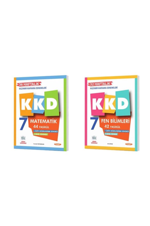 Kurmay Yayınları 7. Sınıf Deneme Seti KKD Matematik ve Fen Bilimleri Haftalık Kazanım Kavrama Denemeleri (