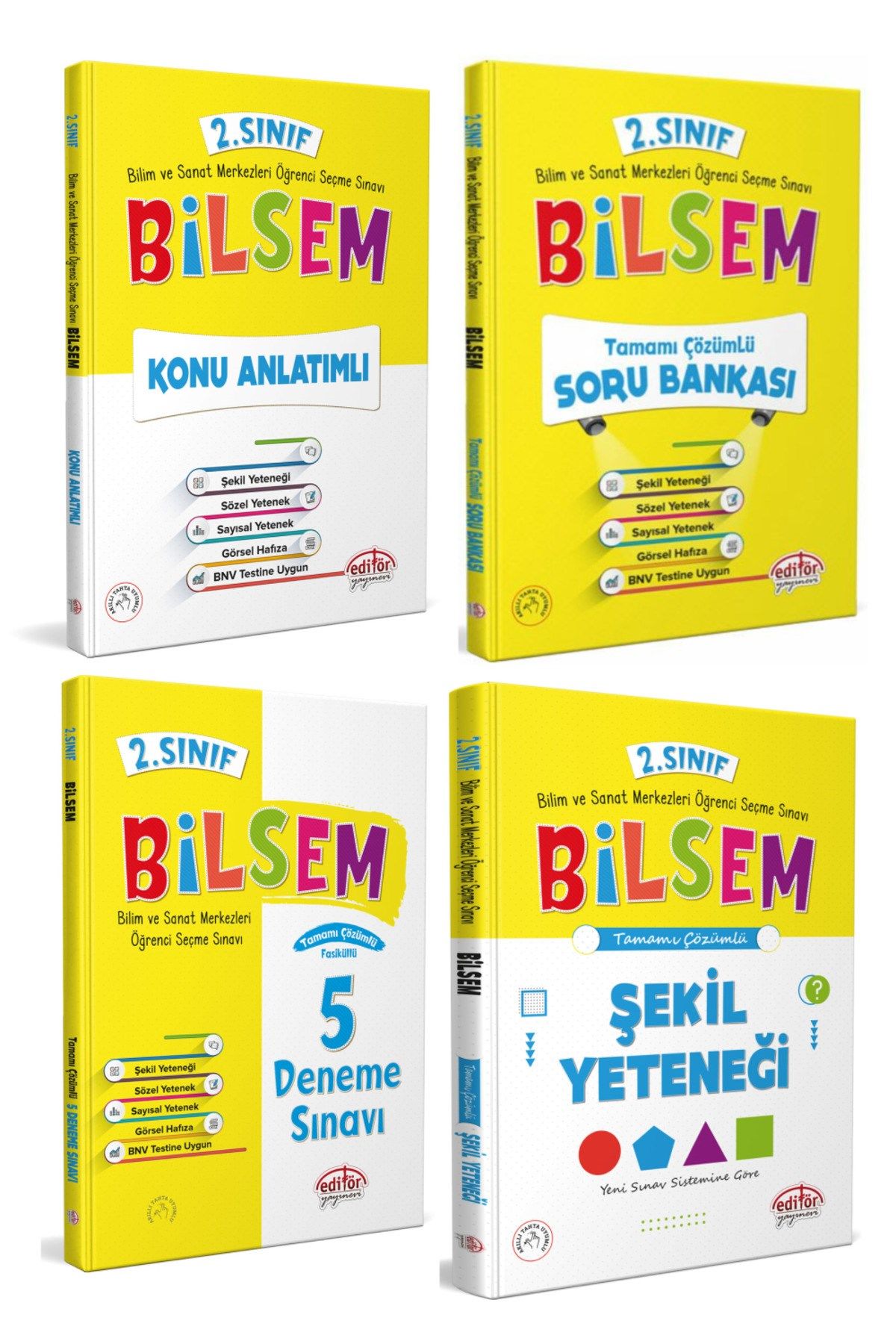 Editör 2. Sınıf Bilsem Hazırlık Kitapları Seti 4 Lü Set Yeni 2020