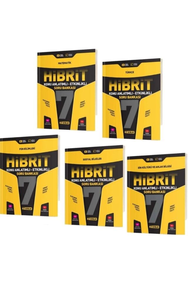 Hız Yayınları 7. Sınıf Hibrit Seti Tüm Dersler 5 Kitap (T-M-F-S-D)