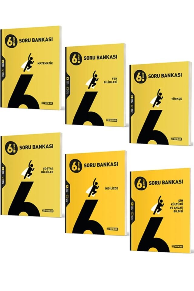 Hız Yayınları 6. Sınıf Soru Bankası Seti 6 Kitap (T-M-F-S-D-İ)