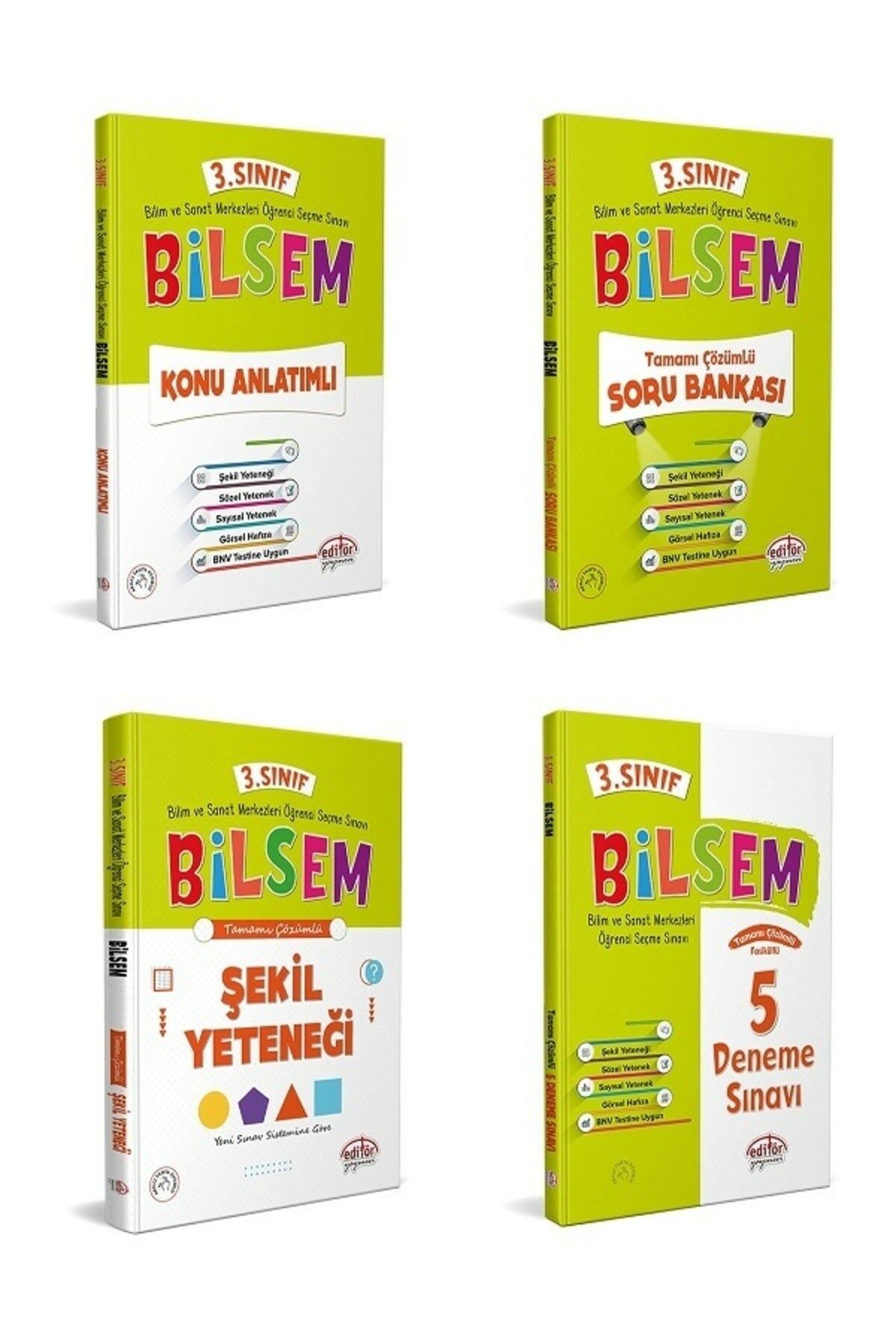 3. Sınıf Bilsem Konu+ Soru + Deneme + Şekil Yeteneği 4'lü Set