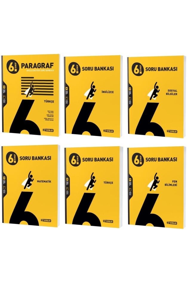 Hız Yayınları 6. Sınıf Soru Bankası Seti Tüm Dersler 6 Kitap