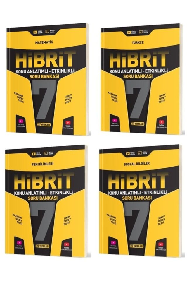 Hız Yayınları 7. Sınıf Hibrit Seti Tüm Dersler 4 Kitap (T-M-F-S)
