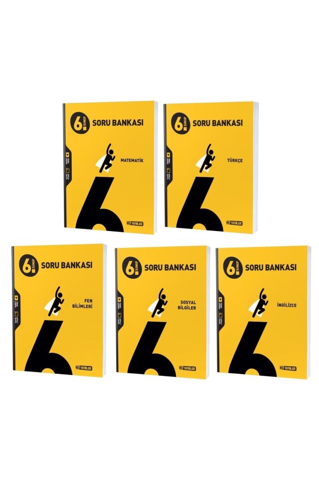Hız Yayınları 6. Sınıf Soru Bankası Seti Tüm Dersler 5 Kitap (T-M-F-S-İ)