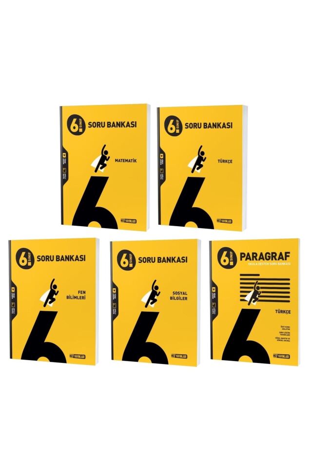 Hız Yayınları 6. Sınıf Soru Bankası Seti 5 Kitap (T-M-F-S-P)
