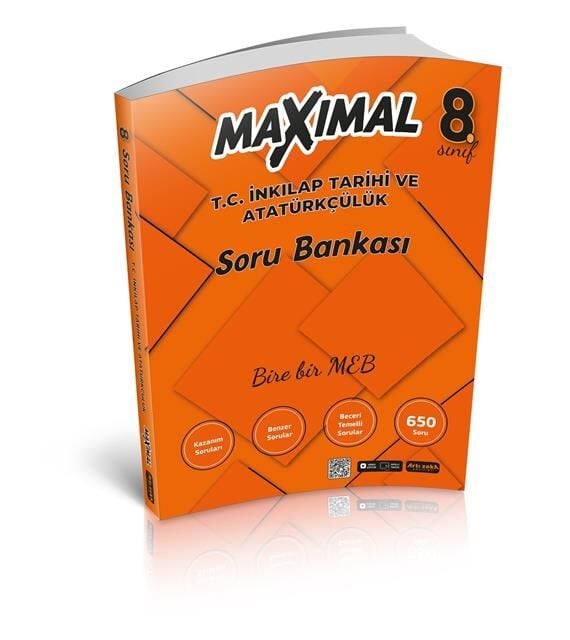Artı Zeka Yayınları 8. Sınıf Maximal İnkılap Tarihi ve Atatürkçülük Soru Bankası