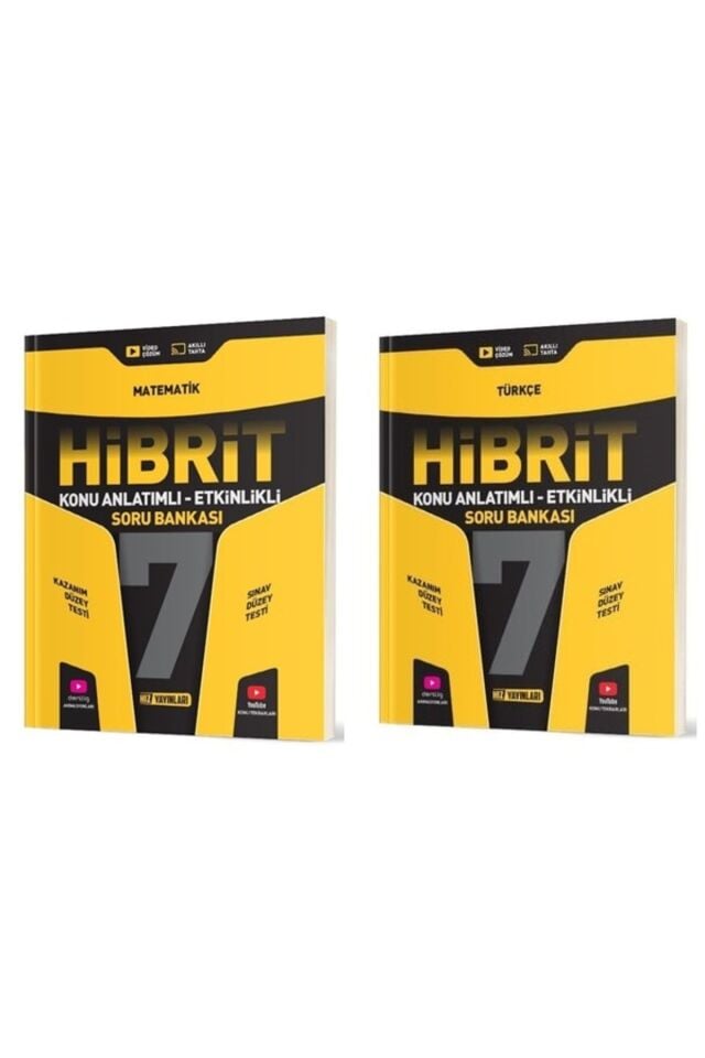 Hız Yayınları 7. Sınıf Hibrit Soru Bankası Seti Matematik Türkçe 2 Kitap