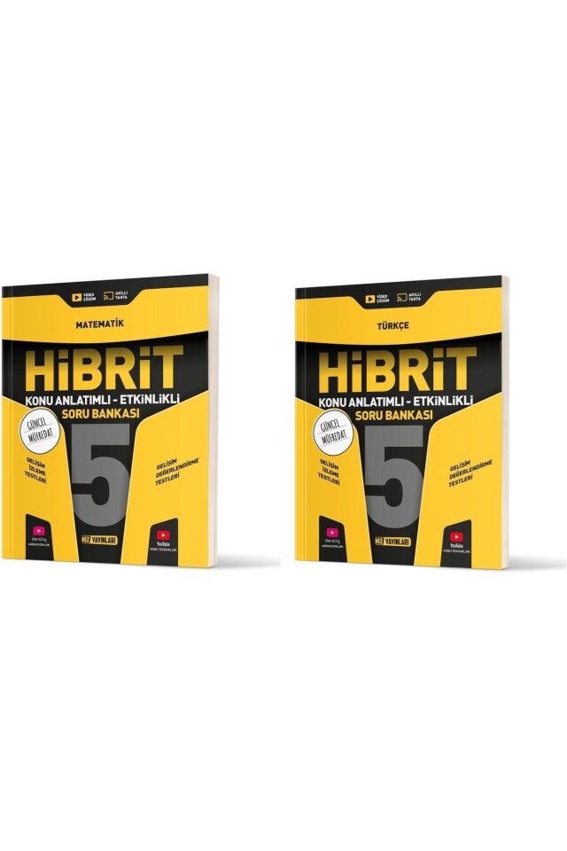Hız Yayınları 5. Sınıf Hibrit Soru Bankası Seti Matematik Türkçe 2 Kitap
