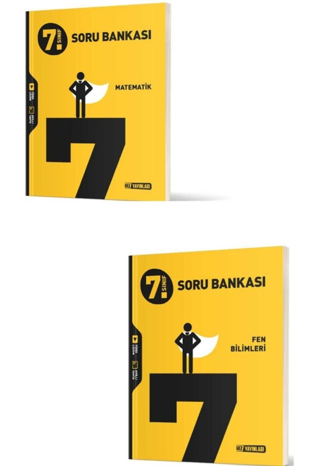 Hız Yayınları 7. Sınıf Soru Bankası Seti Matematik Fen 2 Kitap